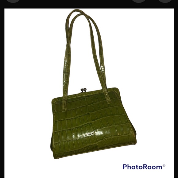 Stefano Serapian Green Croc mini top handle bag - Picture 5 of 15